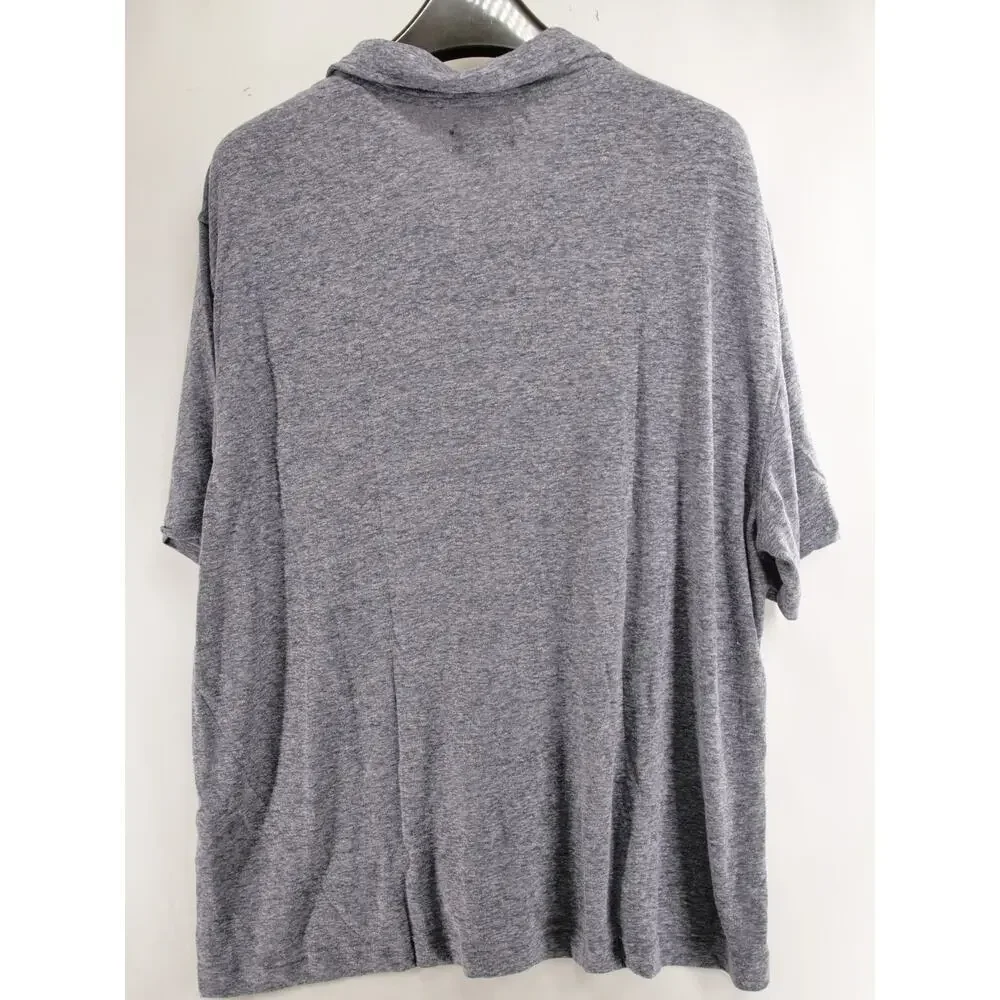 Banana Republic Shirt Mens XXL NWT Charcoal Gray Linen Blend Pleated Resort
